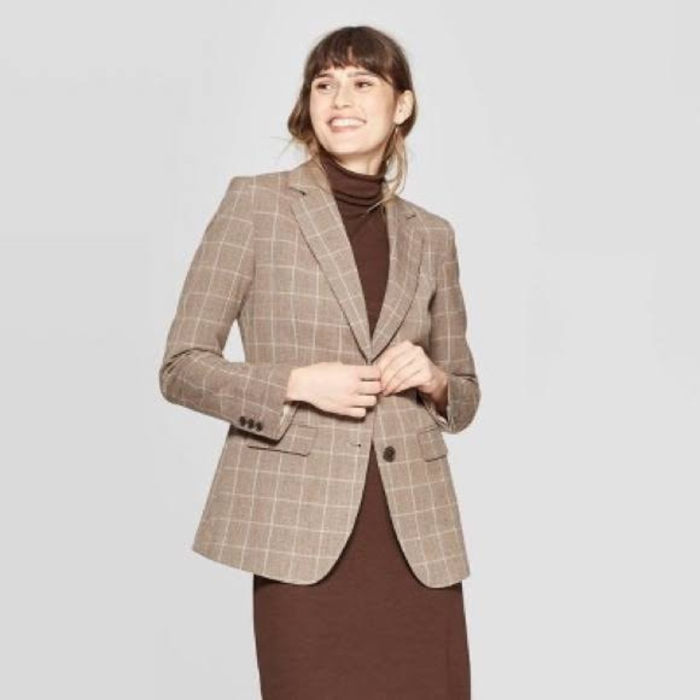 a new day Plaid Longline Blazer 16